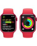 Смарт часовник Apple - Watch S9, 41mm, 1.69'', S/M, Product Red Sport - 5t