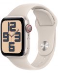 Смарт часовник Apple - Watch SE2 v2 Cellular, 40mm, S/M, Starlight Sport - 1t