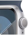 Смарт часовник Apple - Watch S9, 41mm, 1.69'', M/L, Storm Blue Sport - 3t