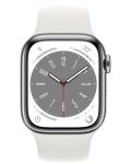 Смарт часовник Apple - Watch S8, Cellular, 41mm, Silver/White - 2t