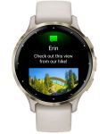 Смарт часовник Garmin - Venu 3S, 41 mm, 1.2'', Gold Ivory/Silicone - 2t