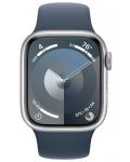 Смарт часовник Apple - Watch S9, Cellular, 45mm, Aluminum, S/M, Storm Blue - 2t