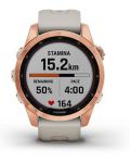 Смарт часовник Garmin - fenix 7S Solar, 42mm, розов/бежов - 3t