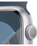 Смарт часовник Apple - Watch S9, 45mm, 1.9'', S/M, Storm Blue Sport - 3t