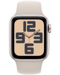 Смарт часовник Apple - Watch SE2 v2, 40mm, M/L, Starlight Sport - 1t