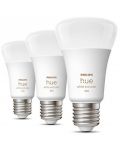 Смарт крушки Philips - Hue, 6.5W, E27, A60, 3 броя, dimmer - 2t