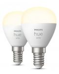 Смарт крушки Philips - Hue, 5.7W, E14, P45, 2 броя, dimmer - 2t