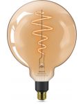 Смарт крушка Philips - Filament, 6W LED, E27, G200, Amber, dimmer - 1t