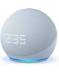 Смарт колона Amazon - Echo Dot 5, с часовник, синя - 2t