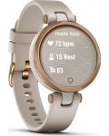 Смарт часовник Garmin - Lily Sport, 34mm, 0.84'', златист/бежов - 5t
