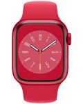 Смарт часовник Apple - Watch S8, Cellular, 45mm, Red - 2t