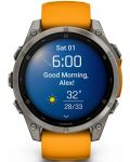 Смарт часовник Garmin - fēnix 8 Sapphire, 47 mm, 1.4'', Orange/Graphite - 2t