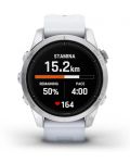 Смарт часовник Garmin - epix Pro Gen 2, 42mm, 1.2'', сив/бял - 6t