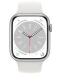 Смарт часовник Apple - Watch S8, Cellular, 45mm, Silver/White - 1t