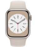 Смарт часовник Apple - Watch S8, Cellular, 45mm, Starlight - 2t