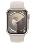Смарт часовник Apple - Watch S9, Cellular, 41mm, Aluminum, S/M, Starlight - 2t