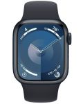 Смарт часовник Apple -Watch S9, Cellular, 41mm, Aluminum, S/M, Midnight - 2t