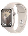 Смарт часовник Apple - Watch S9, 41mm, 1.69'', M/L, Starlight Sport - 2t