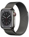 Смарт часовник Apple - Watch S8, Cellular, 41mm, Graphite/Milanese Loop - 1t