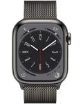 Смарт часовник Apple - Watch S8, Cellular, 41mm, Graphite/Milanese Loop - 2t