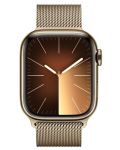 Смарт часовник Apple - Watch S9, GPS + Cellular, 45mm, Gold Milanese Loop - 2t