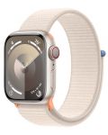 Смарт часовник Apple - Watch S9, Cellular, 45mm, Starlight Sport Loop - 1t
