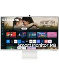 Смарт монитор Samsung - 32DM801, 32'', 4K, 60Hz, 4ms, VA, USB hub, бял - 1t