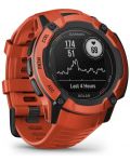 Смарт часовник Garmin - Instinct 2X Solar, 50mm, 1.1'', червен - 7t
