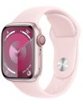 Смарт часовник Apple - Watch S9, Cellular, 41mm, Aluminum, S/M, Light Pink - 1t