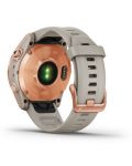 Смарт часовник Garmin - fenix 7S Solar, 42mm, розов/бежов - 7t