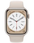Смарт часовник Apple - Watch S8, 45mm, Starlight - 2t