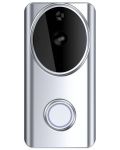 Смарт видеозвънец Woox - Doorbell R4957, с двупосочно аудио, сребрист/бял - 1t