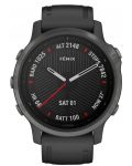 Смарт часовник Garmin - Fenix 6S Sapphire, 1.2", сив с черна каишка - 2t