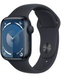 Смарт часовник Apple - Watch S9, 41mm, 1.69'', S/M, Midnight Sport - 2t