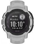 Смарт часовник Garmin - Instinct 2 Solar, 45mm, сив/черен - 1t