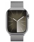 Смарт часовник Apple - Watch S9, Cellular, 45mm, Silver Milanese Loop - 2t