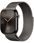 Смарт часовник Аpple - Watch S10 Cell, 42 mm, Slate Titanium Case with Slate Milanese Loop - 2t