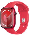 Смарт часовник Apple - Watch S9, 45mm, 1.9'', M/L, Product Red Sport - 2t