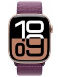 Смарт часовник Аpple - Watch S10 Cell, 42 mm, Rose Gold Alu Case with Plum Sport Loop - 1t