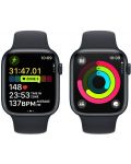 Смарт часовник Apple - Watch S9, 45mm, 1.9'', M/L, Midnight Sport - 5t