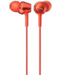 Слушалки Sony MDR-EX155AP - червени - 1t