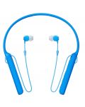 Слушалки с микрофон Sony WI-C400 - сини - 1t