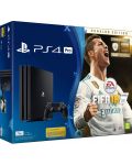Sony PlayStation 4 Pro 1TB + FIFA 18 Ronaldo Edition & 14 дни PlayStation Plus абонамент. - 1t