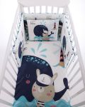 Спален комплект от 6 части за бебешко креватче KikkaBoo Happy Sailor - 70 x 140 cm - 4t