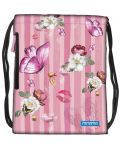 Спортна торба Mitama - Pink Flowers, с подарък ключодържател - 2t