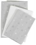 Спален комплект от 3 части Hugzzz - Nook, 120 х 60 cm, Grey stars - 1t