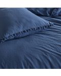 Спален комплект Via Bianco - Washed linen, син - 3t