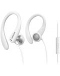 Спортни слушалки с микрофон Philips - TAA1105WT, бели - 1t