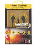 Спортни слушалки с микрофон T'nB - Sport Running, жълти/черни - 3t