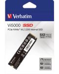 SSD памет Verbatim - Vi5000, 512GB, M.2, PCIe - 3t